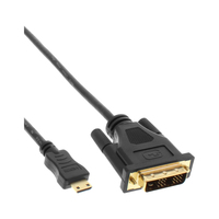 InLine Mini-HDMI zu DVI Kabel, HDMI Stecker C zu DVI 18+1, 2m