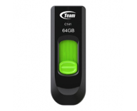 Team Group C145 USB flash meghajtó 64 GB USB A típus 3.2 Gen 1 (3.1 Gen 1) Fekete, Zöld