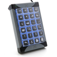 P&I Engineering XK-24 keyboard USB Black, Grey