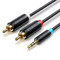 Vention BCLBG audio kabel 1,5 m 3.5mm 2 x RCA Zwart