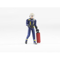 BRUDER Figurine Pompier avec Casque, Gants et Accessoires