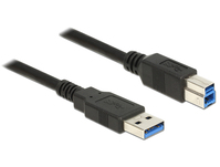 DeLOCK 85066 USB kábel 1 M USB 3.2 Gen 1 (3.1 Gen 1) USB A USB B Fekete