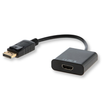Savio CL-55 adaptador de cable de vídeo 0,2 m DisplayPort HDMI tipo A (Estándar) Negro