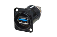 Neutrik NAUSB3-B cable gender changer USB-A USB-B Black