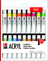 Marabu Acryl Basic Acrylverf 12 ml 18 stuk(s)