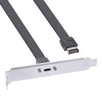 InLine PCI slot bracket, USB-C to USB 3.2 front panel Key-A internal, 0.5m