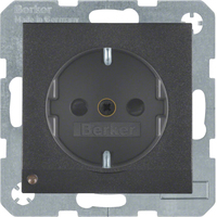 Berker Steckdose SCHUKO mit LED-Orientierungslicht S.1/B.3/B.7 anthrazit, matt
