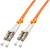 Lindy 46480 száloptikás kábel 1 M LC OM2 Narancssárga