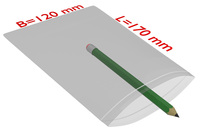 PE-Druckverschlussbeutel, 120 x 170 mm, Stärke 90 µ