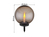 LED Solarkugel mit Kerze - Leuchtkugel rauchfarbig Ø 25cm mit Erdspieß