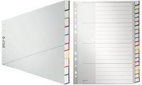 LEITZ Kunststoff-Register, blanko, A4 Überbreite, 20-teilig (80127800)