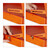 Relaxdays Malkoffer, 74-teiliges Malset, klappbare Tischstaffelei, Farben Set Acryl, Öl, Künstlerkoffer aus Holz, orange