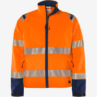 Fristads Warn Green Stretchjacke Kl. 3 4647 GSTP, Gr. S, Orange/Marine, 260 g/m²