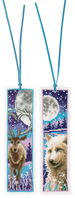 Counted Cross Stitch Kit: Bookmark: Wolf and Deer with Moon: Set of 2