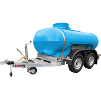 2000 Litres Twin Axle Highway Drinking Water Bowser - Galvanised Chassis - Yellow - 50mm Ball Hitch