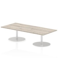 Dynamic Italia 1800 x 800mm Poseur Rectangular Table Grey Oak Top 475mm High Leg ITL0303