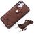 NALIA Necklace Cover with Chain compatible with iPhone 11 Case, PU Leather Silicone Phone Skin with Card Slot & Holder Strap, Slim Protective Mobile Back Rugged Shockproof Bumpe...