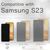 Flip-Case für Samsung Galaxy S23 Echt Leder Handy Hülle 360 Grad Etui RFID Safe Schwarz