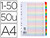 Separador numerico q-connect plastico 1-50 juego de 50 separadores din a4 multitaladro