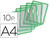 Funda para Portacatalogo Tarifold Din A4 Color Verde Pack de 10 Unidades