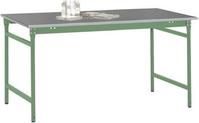 Manuflex BB3034.6011 Helyhez kötött BASIS oldalsó asztal fémlemezpel zöld alapon RAL 6011, szélesség nagysága: 1250 x 600 x 780 mm Rezedazöld (RAL 6011)