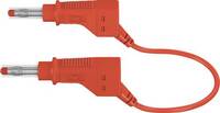Mérőzsinór, mérővezeték 2db 4mm-es toldható banándugóval 1 mm² PVC, 0.5m piros MultiContact XZG410 50 CM