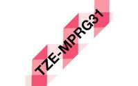 Tze-Mprg31 Label-Making Tape , Black On Red ,