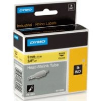 Schriftbandkassette Heißschrumpfschlauch Kunststoff 1,5mx9mm schwarz/gelb