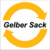 System-Wertstoffkennzeichnung - Gelber Sack, Weiß/Gelb, 10 x 10 cm, PVC-Folie