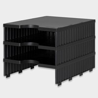 styrodoc uno Aufbaueinheit 3 Fächer schwarz / schwarz