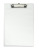 Normalansicht - Ecobra Schreibplatte A4 aus Polypropylen mit gummierter Klemmschiene, weiß
