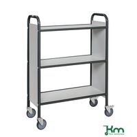 Kongamek archive trolleys, 3 tier, dark grey