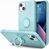 Cellect iPhone 12 Pro Max szilikon tok gyűrűvel türkizkék (CEL-RING-IPH1267-T)