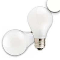 LED Filament Birnenform A60, E27, 8W 4000K 810lm, dimmbar, milky / matt