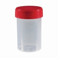 LLG-Multipurpose Container 60 ml PP met rode PE-schroefdop mat etiket verpakking van 600