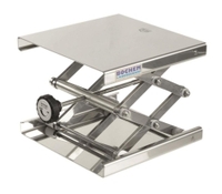 Laboratory jacks 18/10-stainless steel with ratchet