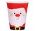 6 Vasos de Santa Claus de 250 ml T.Única