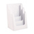 3-Section Leaflet Holder A4 / Tabletop Leaflet Stand / Brochure Holder / Multi-section Leaflet Stand / Leaflet Display | white
