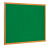 Bi-Office Earth Executive Green Felt Notice Board with Oak Finish Frame 120x90cm left view