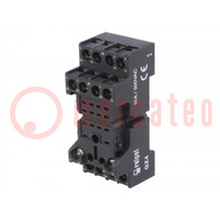 Socket; PIN: 14; 6A; 250VAC; for DIN rail mounting; -40÷70°C