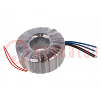 Transformer: toroidal; 600VA; 230VAC; 24V; 24V; 12.5A; 12.5A; H: 68mm