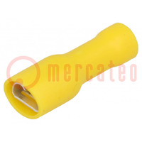 Konektor: płaski; 6,3mm; 0,8mm; żeński; 4÷6mm2; zaciskanie; żółty