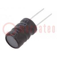 Inductor: wire; THT; 3.3mH; 750mA; ±10%; Ø11.5x17.5mm; vertical