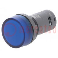 Spia; 22mm; CL2; -25÷70°C; Retroilluminato: LED; Ø22mm; 24VAC; blu