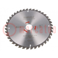 Circular saw; Ø: 216mm; Øhole: 30mm; W: 2.4mm; Teeth: 40; HW/CT