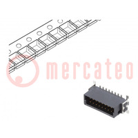 Connector: plaat-plaat; mannelijk; PIN: 16; 1,27mm; -55÷125°C; SMT