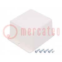Enclosure: multipurpose; X: 69mm; Y: 82mm; Z: 45mm; ABS; white