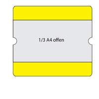 Technische Ansicht: Beschriftungstasche -WT-5118- 1/3 DIN A4, offen (Art. 23363-02)