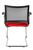 Freischwinger Besucherstuhl, mit Armlehnen, Rücken: Netz, Farbe: Rot | TP0530