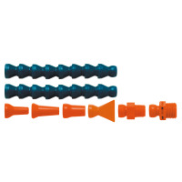 Versatile Jointed Hose Set 3/8“ Versatile Jointed Hose ( 2x 8 module ) Flare Nozzle 32 mm wide Connectors NPS 3/8” / 1/2”